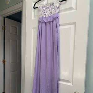 Small White lace and purple maxi